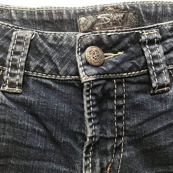 Silver Suki Surplus Cutoff Embellished Jean Shorts - Picture 7 of 13